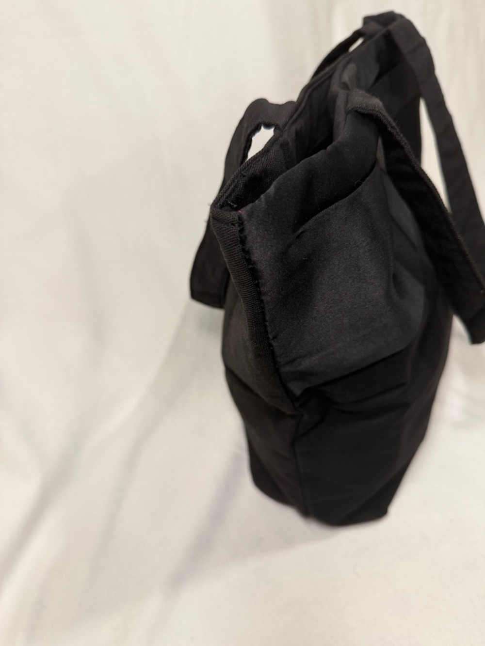 YSL Yves Saint Laurent Black Bow Tote Bag Canvas Minimalist Logo Handbag - Picture 16 of 16